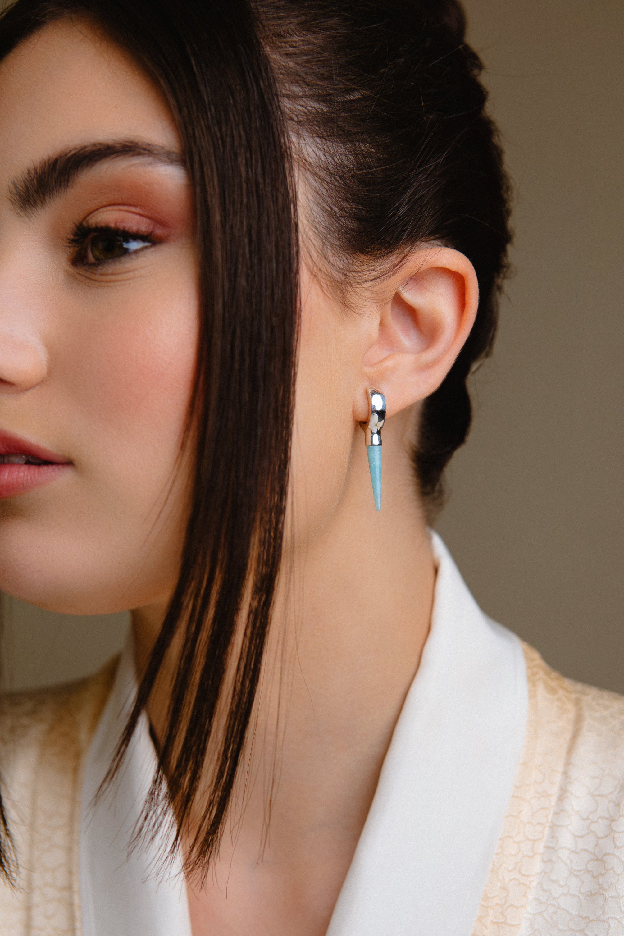 Pendiente Melting Amazonite