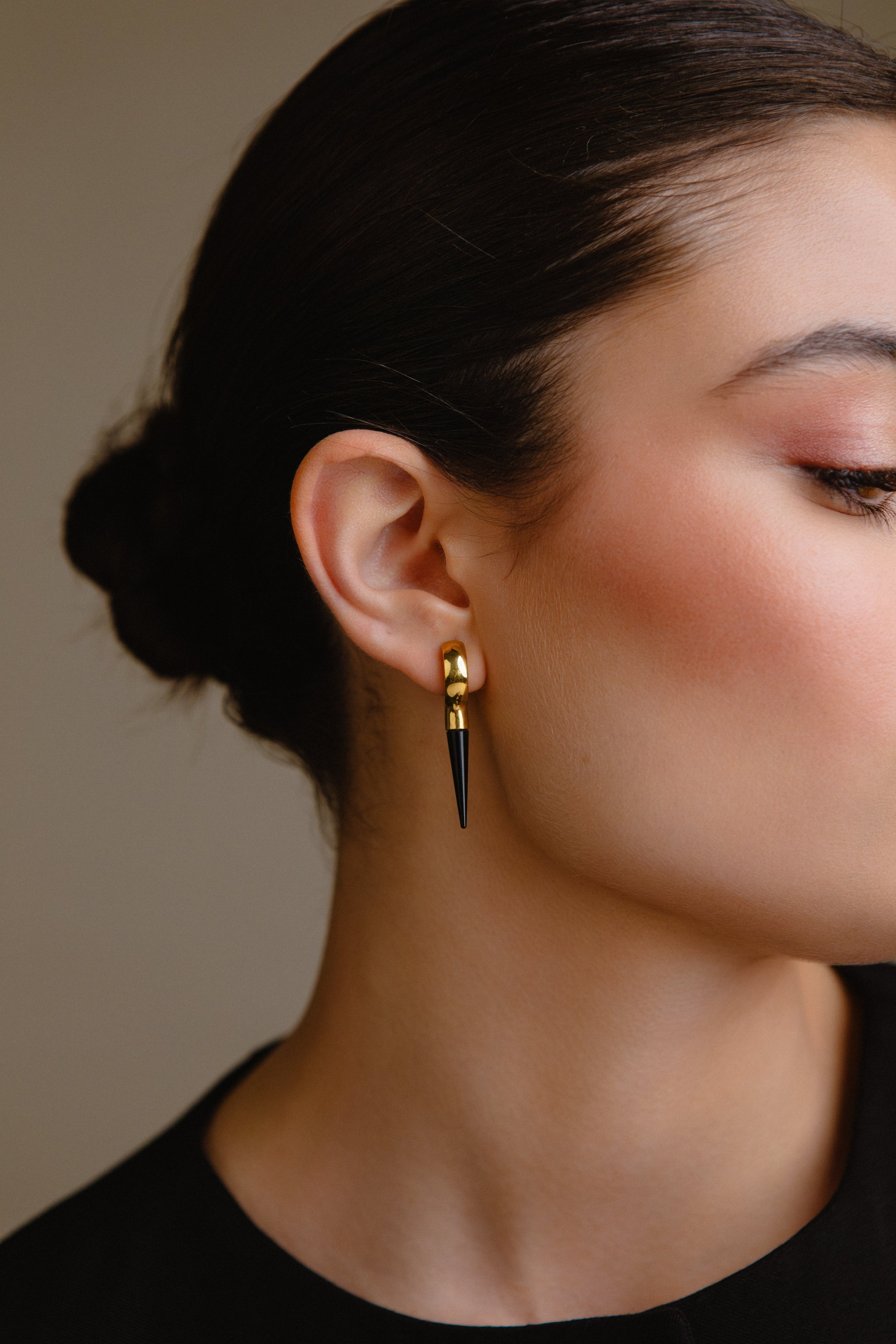 Pendiente Melting Black Ónix