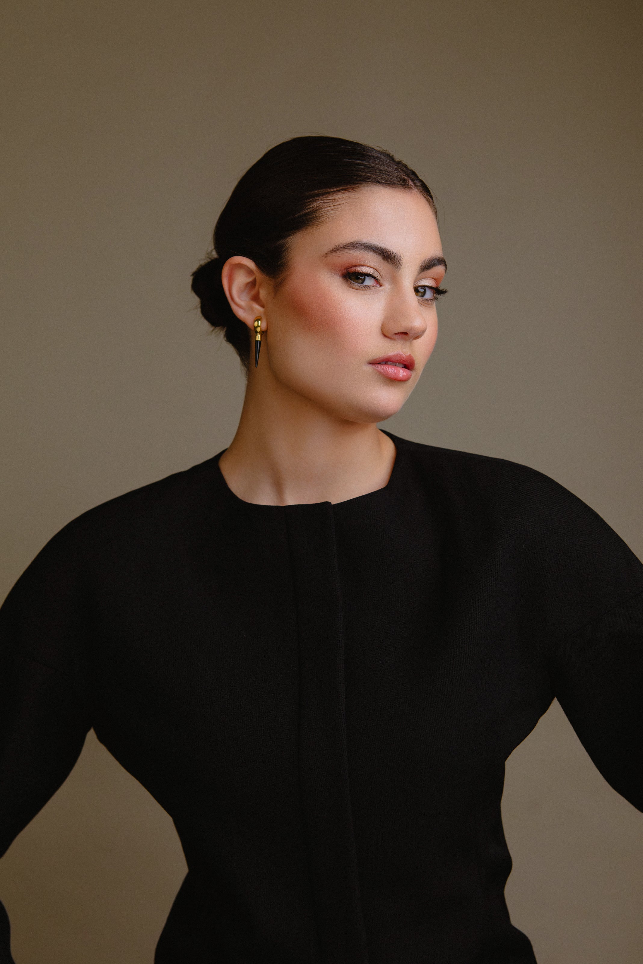 Pendiente Melting Black Ónix