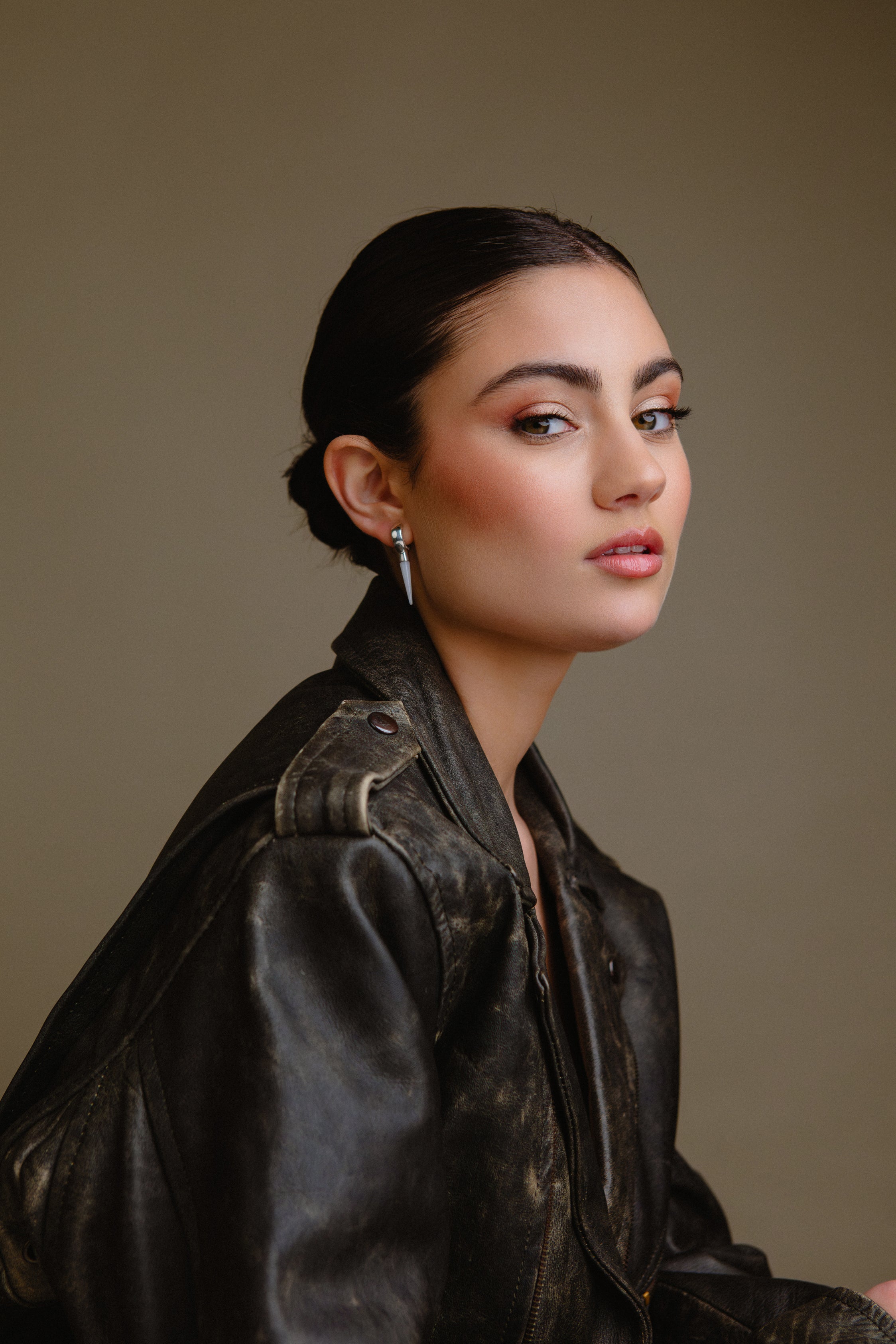 Pendiente Melting White Agathe