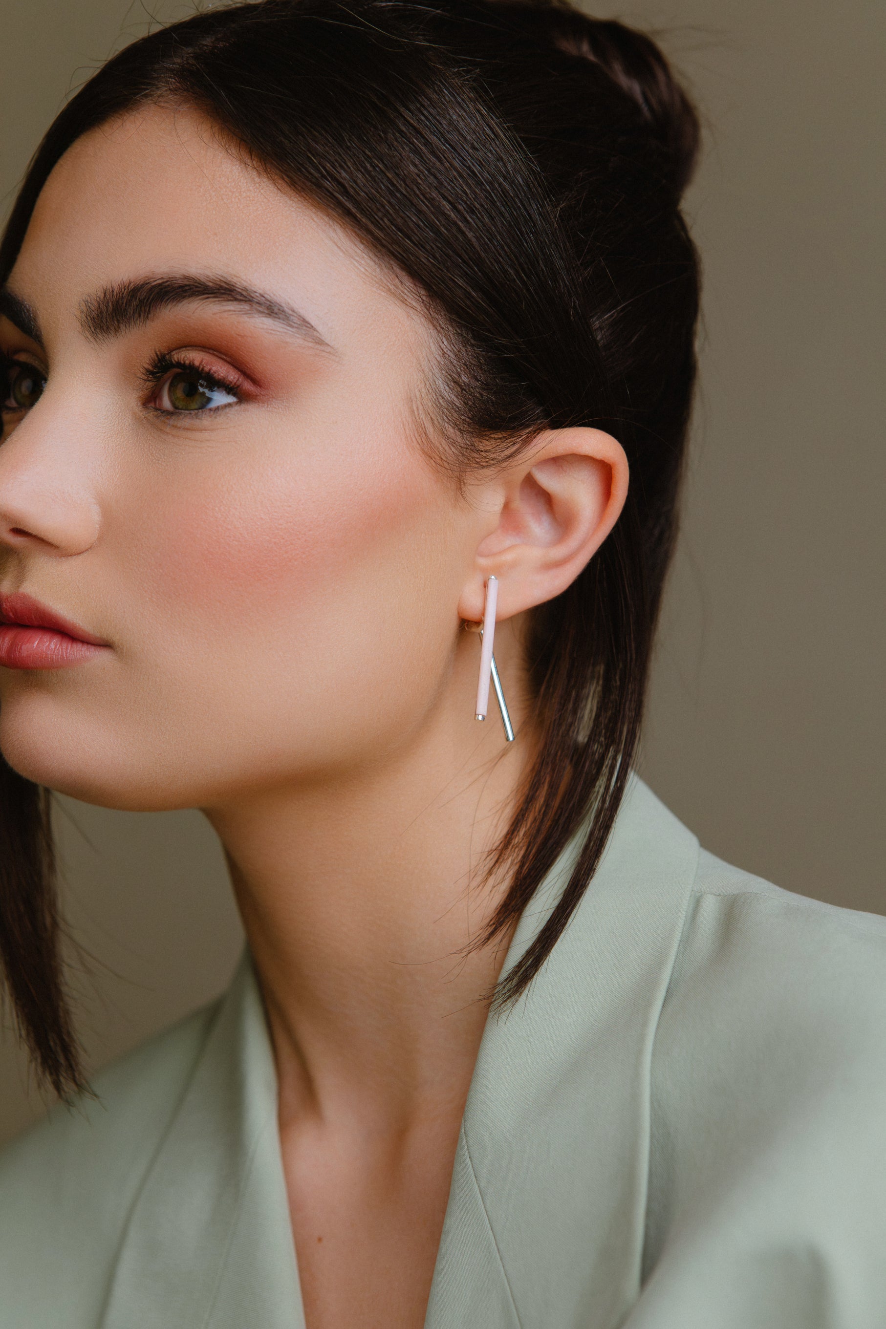 Pendientes Isóscele Pink Opal