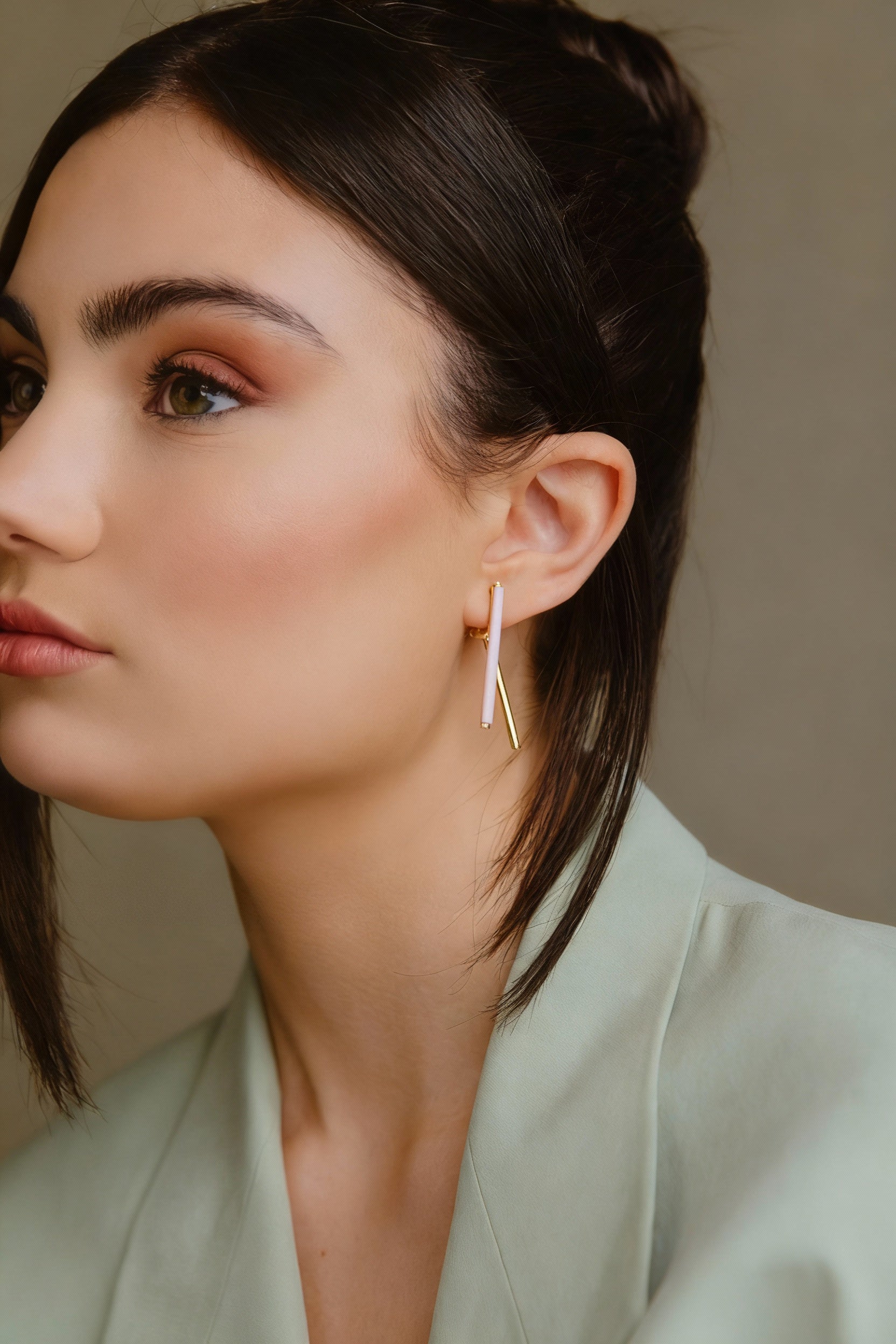 Pendientes Isóscele Pink Opal