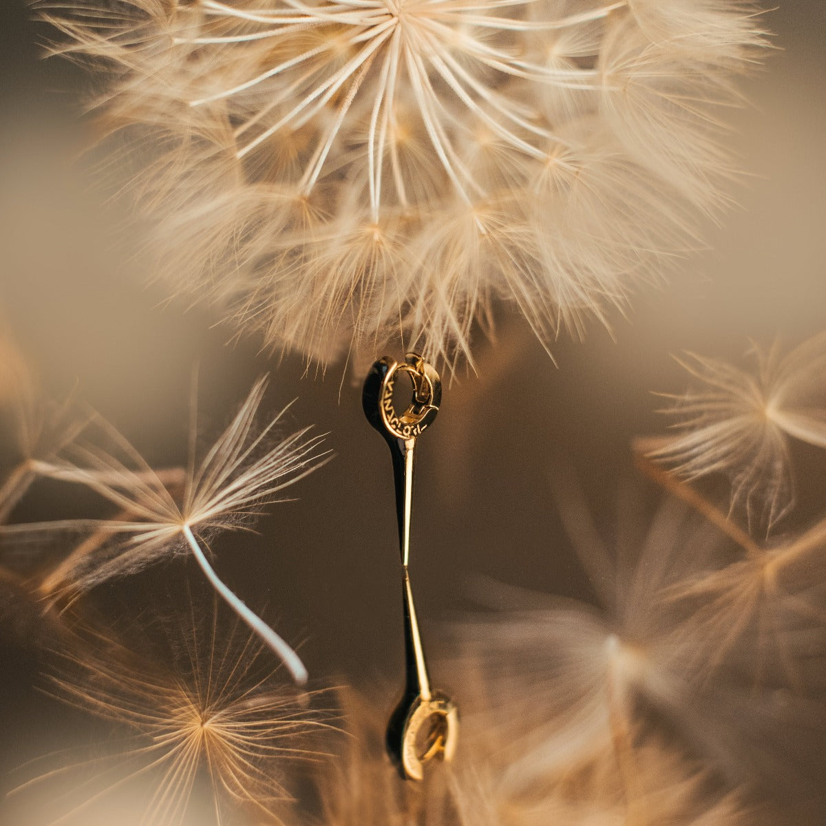 Pendiente Melting Enamel Black