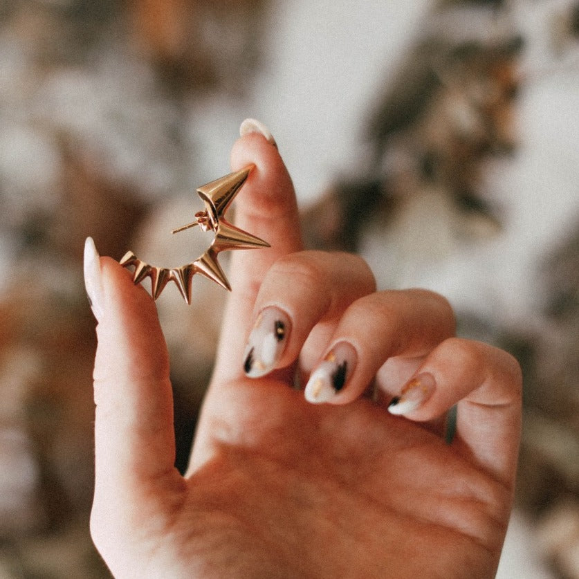 Pendientes Double Disorder Oro