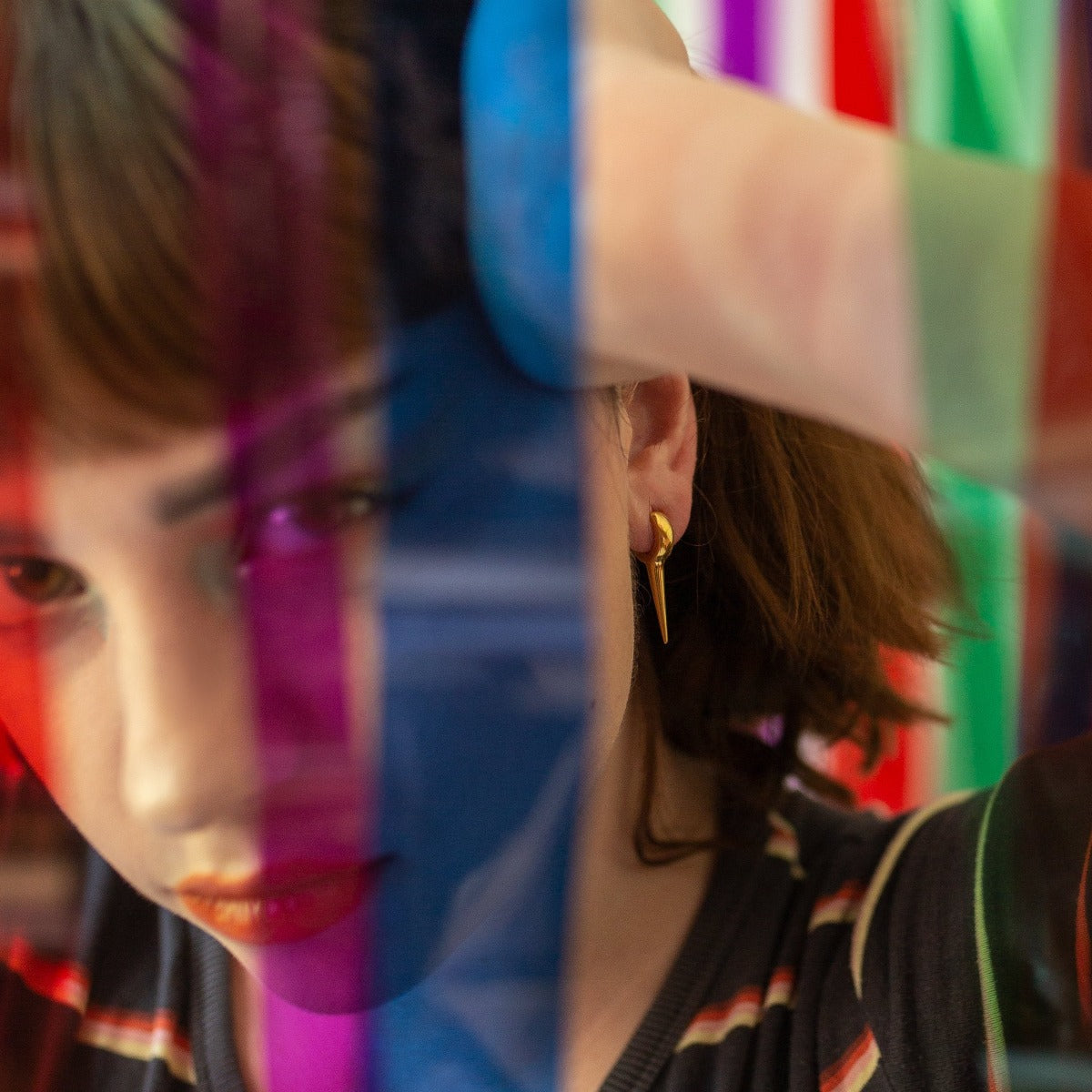 Pendiente largo Melting Large Vanagloria