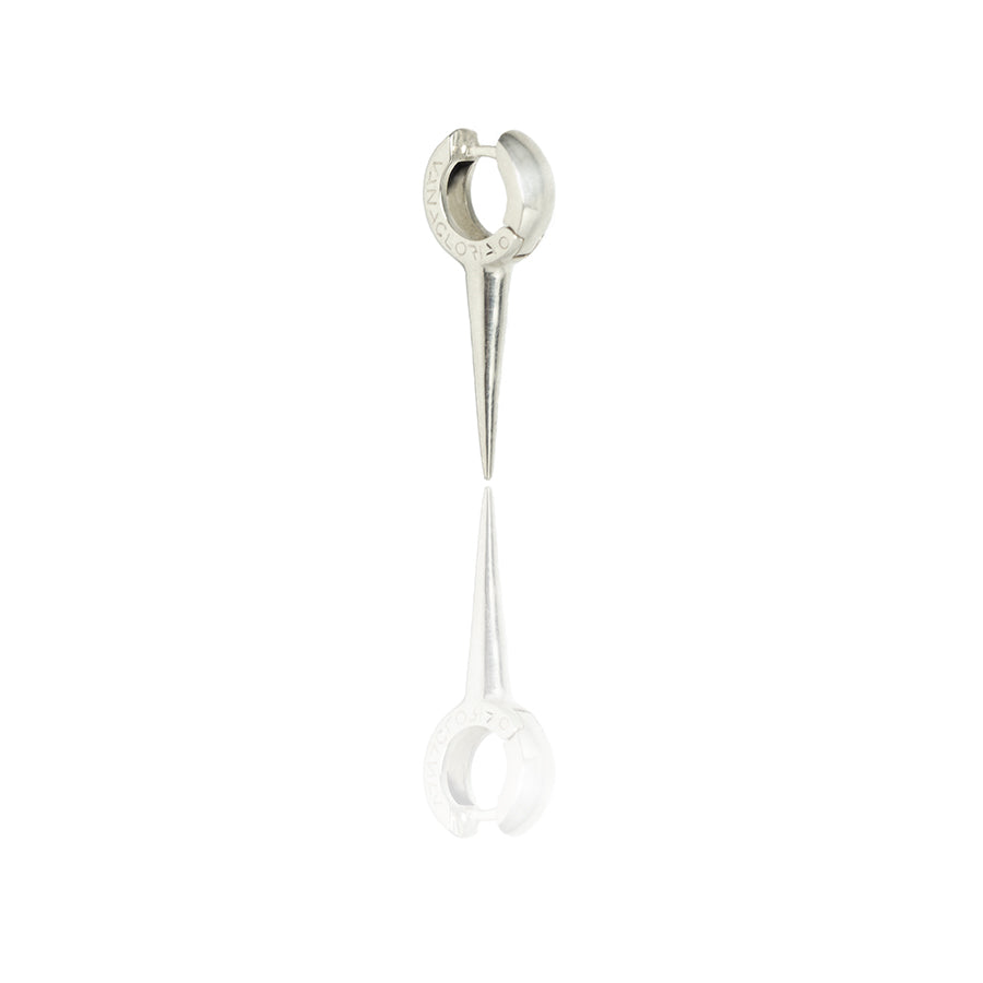Pendiente Largo Melting Medium Plata Vanagloria