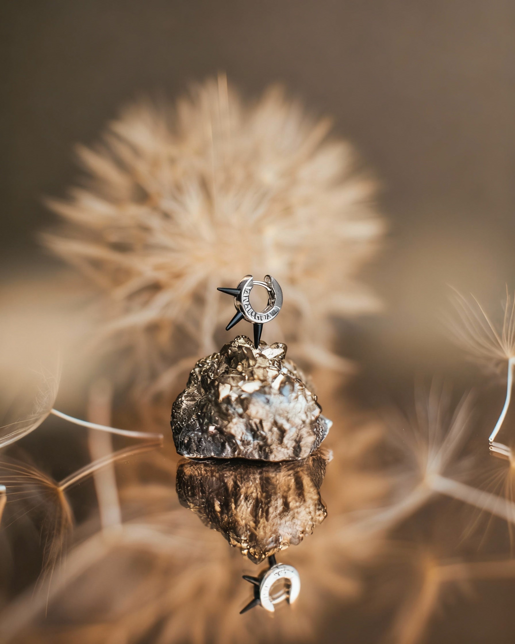 Pendiente Melting Hoop Black