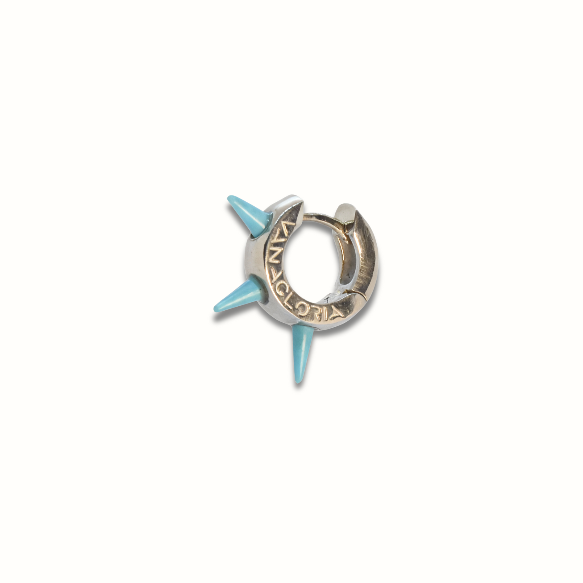 Pendiente Melting Hoop Turquoise