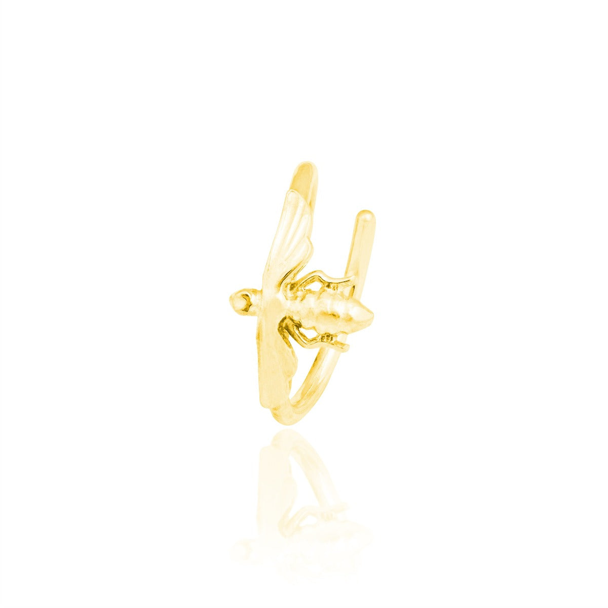 Anillo de plata bañado en oro Bumblebee - Vanagloria Joyas