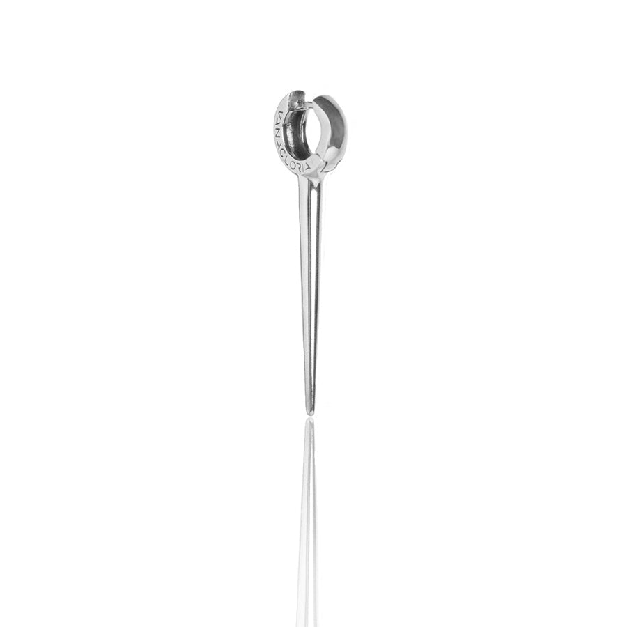 Pendiente largo Melting Extra Large Plata