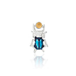 Cargar imagen en el visor de la galería, Pendientes Mini Blue Beetle
